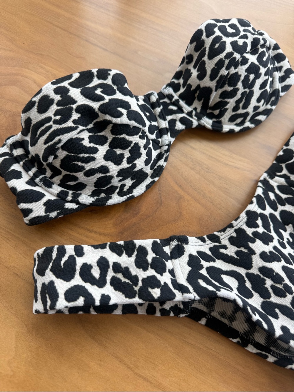 Montce Black and White Leopard Bandeau Bikini - Picture 3 of 8